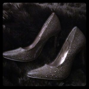Sparkly black heels
